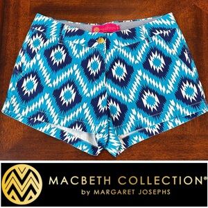 Macbeth Collection by  Margaret Josephs Aztec Print Shorts